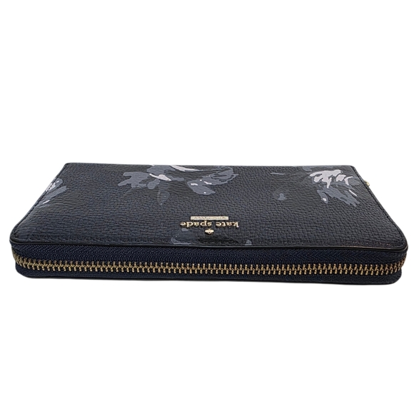 Kate Spade Neda Briar Lane Night Rose Wallet - Navy Blue Calf Leather - Picture 3 of 5
